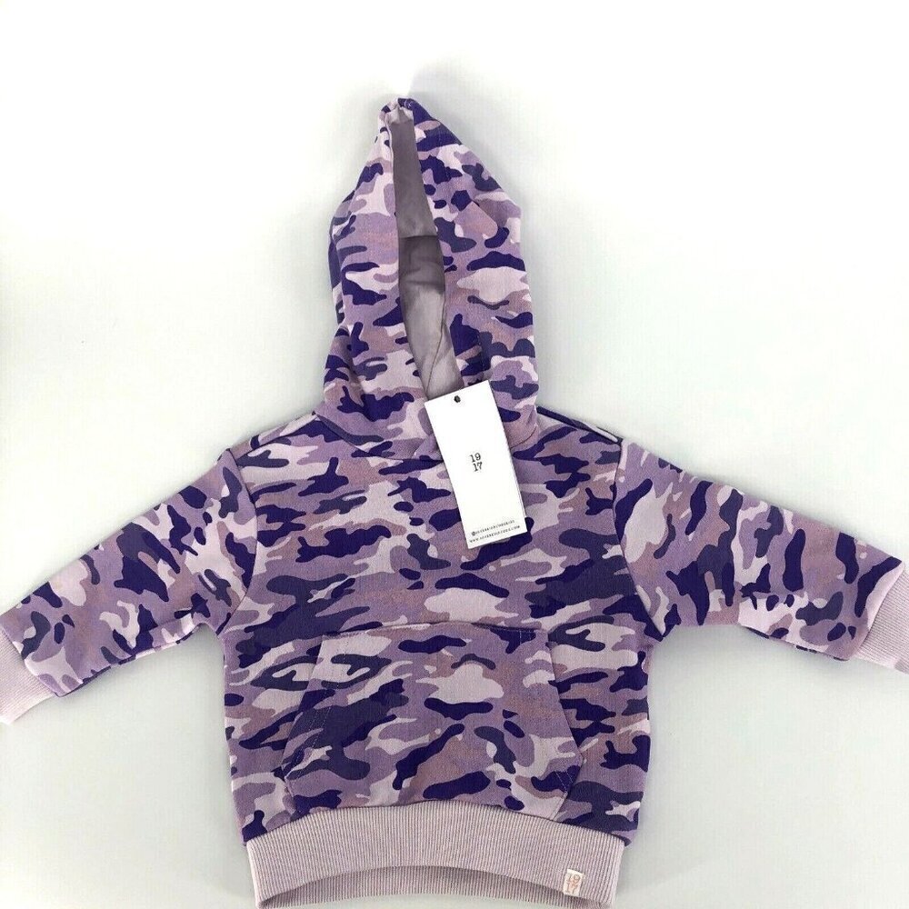 Sovereign Code Infant Girls 12 Month Hoodie Purple Camouflage Kangaroo Pocket